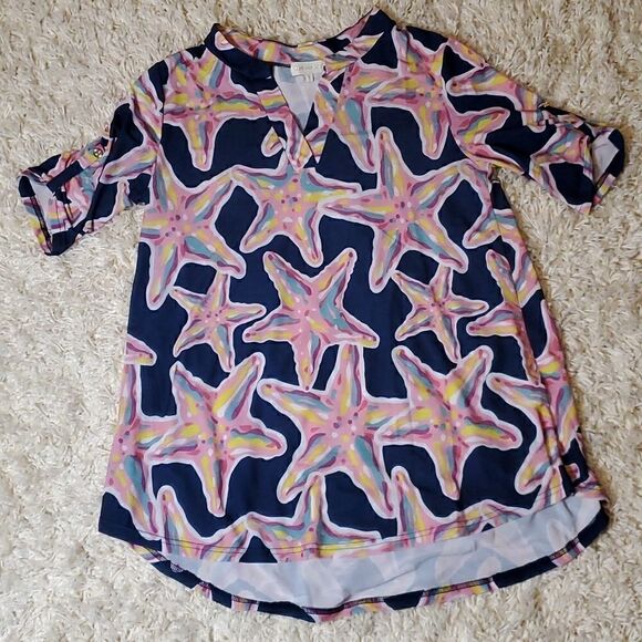 SIMPLY SOUTHERN Starfish Tunic Blouse - Picture 2 of 7